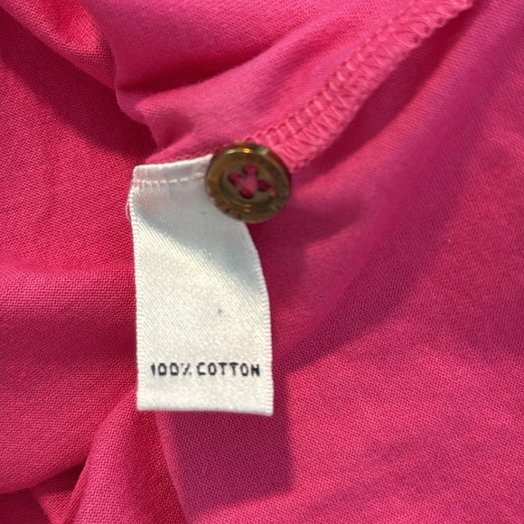 Lilly Pulitzer Cruiser Camp Shirt Button Up Pink Size Large Roll Tab Sleeves - Picture 6 of 9
